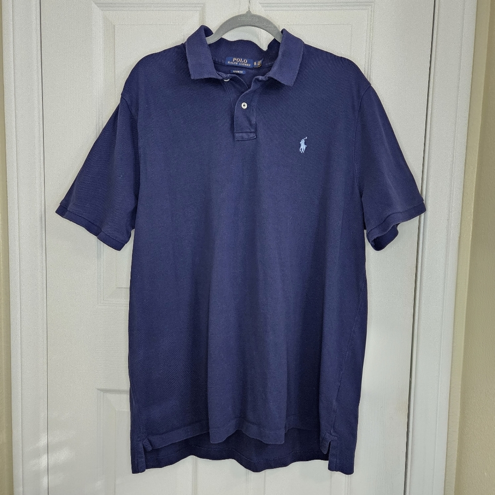 Polo Ralph Lauren Men's XL Classic Fit Navy Blue Cotton Polo Shirt